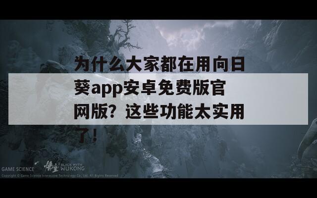 為什么大家都在用向日葵app安卓免費(fèi)版官網(wǎng)版？這些功能太實(shí)用了！