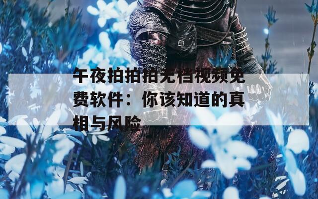 午夜拍拍拍無(wú)檔視頻免費(fèi)軟件：你該知道的真相與風(fēng)險(xiǎn)