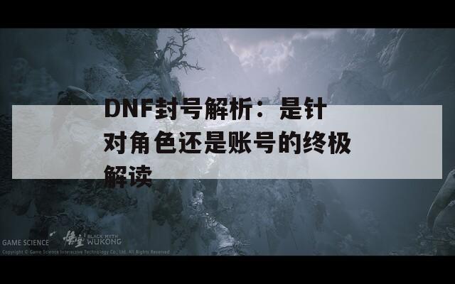 DNF封號解析：是針對角色還是賬號的終極解讀